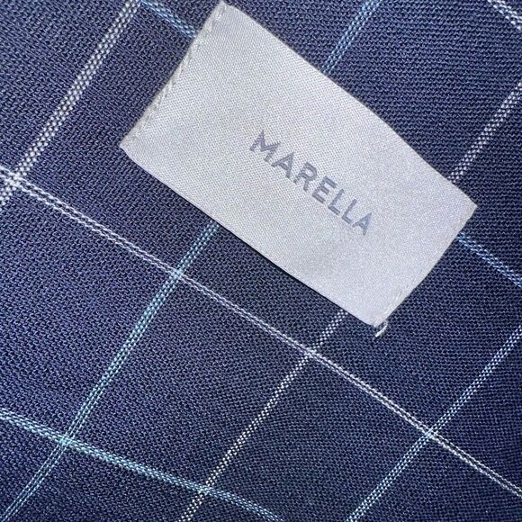 MARELLA by Max Mara Rivalsa Fringe Trimmed Basket Weave Blazer Size 12 - Picture 9 of 11